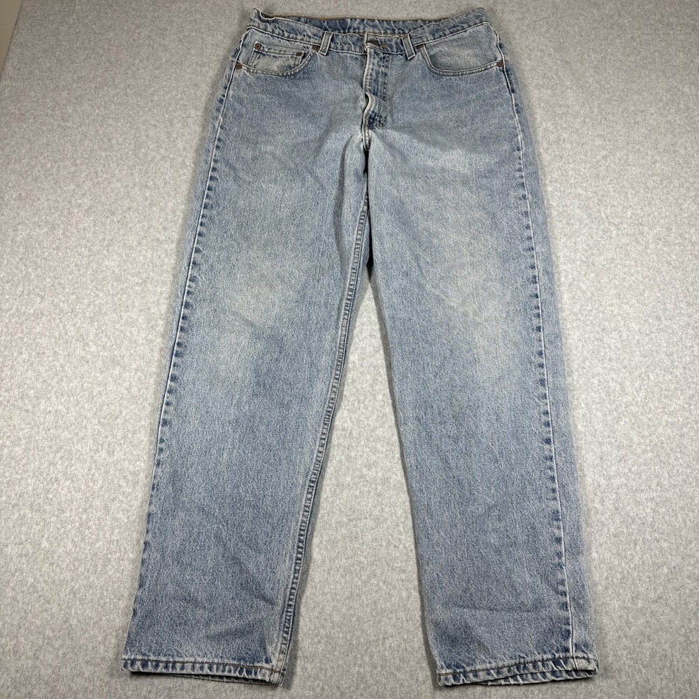 Vintage Levis 550‎ Relaxed Fit Jeans Men's 36x31(34x31) Light Wash Made In USA